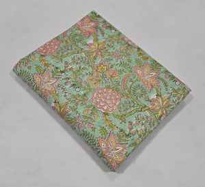 ผ้าฝ้ายบล็อกพิมพ์ด้วยมือทำด้วยมือผ้าฝ้าย100% บล็อกทำด้วยมือมรดก Jaipur แบบดั้งเดิมระบายอากาศได้พิมพ์ลาย - Product Image 5