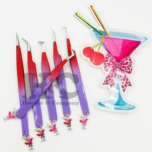 Top Deal Charm Tweezers Fast <b>Mink</b> Charm for lash Tweezers Ombre Tweezer Expert Sellers MOQ flat lash Sustainable - Product Image 2