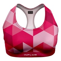 Soutien-gorge de sport personnalisé pour femme, grande taille, maintien élevé, sans couture, séchage rapide, pour yoga et gym, imprimé par transfert thermique, en Spandex/Nylon