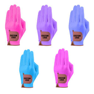 Par de guantes de golf para adultos de dedo completo de invierno antideslizante resistente al desgaste transpirable Cabretta tela piel de oveja pantalla táctil deportes - Product Image 1
