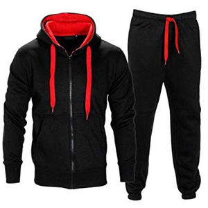 Vente en gros de survêtements 100% coton pour hommes sweat-shirt à capuche décontracté zippé et pantalon de survêtement pour entraînement jogging survêtements pour homme - Product Image 1