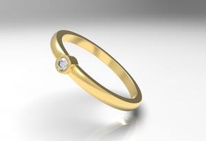 Anillo de Compromiso Solitario de Plata de Ley 925 con Moissanita de 2.00 MM, Chapado en Oro de 18K, Anillo de Boda de Lujo Certificado para Mujer - Product Image 4