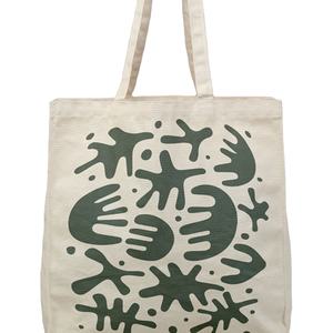 Bolsas Ecológicas WORLD BAGS, Bolsa de Mano de Lona de Algodón con Patrón Geométrico, Asa Propia, Bonito Estampado, Modelo EWB-2456, Fabricado en Bengala Occidental, India - Product Image 1