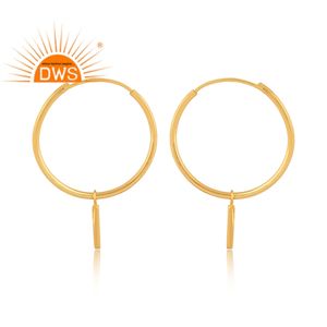 ต่างหูเงินชุบทอง 18k ลายใบไม้ งานแฮนด์เมด ขายส่งจากผู้ผลิตเครื่องประดับเงิน - Product Image 2