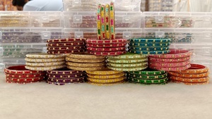 Royal Rajwadi Bangles pour femmes Trendy Zinc Alloy Metal avec perle Main Work Idéal pour les fonctions de mariage et les looks traditionnels - Product Image 3