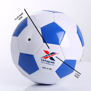Ballon de football en cuir PU taille 5 de haute qualité imprimé de logo personnalisé utilisation de match d'entraînement de football en plein air - Product Image 1