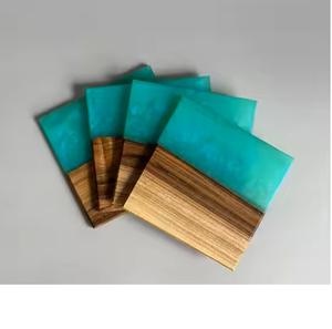 Dessous de verre en bois au design moderne forme ronde écologique luxe solide en bois artisanat thé boisson tasse sous-verres de l'adresse artisanat inde - Product Image 2