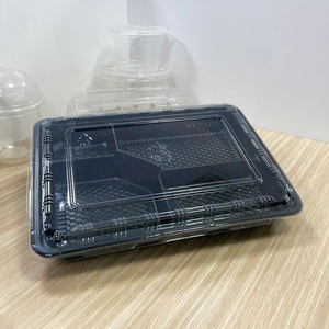 QUANG QUAN Desechable Ecológico Grado alimenticio HIPS Plástico Bento Fiambrera Tapa Conservación de la frescura Almacenamiento multicompartimento - Product Image 1