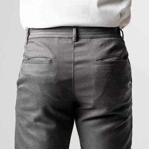 Pantalon de haute qualité personnalisé de haute qualité pour hommes, coupe ajustée, extensible, en nylon, coton, sergé zippé, pantalon de golf chic et formel pour hommes - Product Image 5