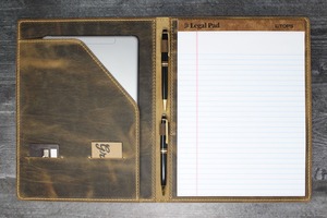 Portadocumentos A4 de cuero auténtico con cremallera para hombre, tamaño de letra, Bloc de notas, carpeta, patrón, bolso, bolso, 2017 - Product Image 4