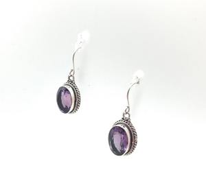 925 argent Sterling améthyste pierres précieuses boucles d'oreilles bijoux à la main argent Boho Style boucles d'oreilles bijoux pour femmes cadeau de mariage femme - Product Image 2