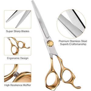 Tijeras de corte de pelo con maquinillas de afeitar rectas, juego de barbería, peluqueros, peluqueros, hombres, mujeres, damas para salón - Product Image 4