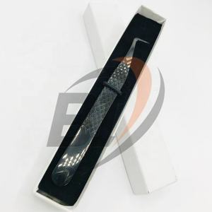 Custom Logo 90 Degree Slim Boot Tweezers Sustainable Stainless Steel <b>Eyelash</b> Extension <b>Tools</b> with Pointed Tip <b>Beauty</b> <b>Tool</b> - Product Image 1