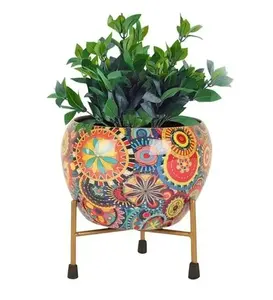 เหล็กมีน้ำหนักเบาของตกแต่งบ้านสวนคอลเลกชันที่ไม่ซ้ำกันของกระถางดอกไม้และที่ปลูกต้นไม้โดย Regal Metal World - Product Image 5