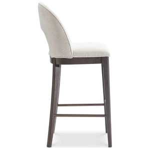 Chaise de bar rembourrée moderne, tabouret de bar en bois massif, siège de comptoir rembourré en tissu pour usage domestique et commercial - Product Image 3