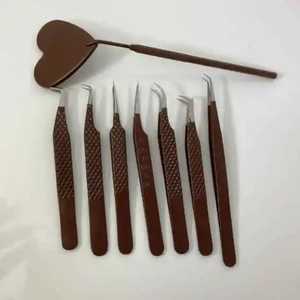 Pinzas de Acero Inoxidable para Extensión de Pestañas, Precisión, Durabilidad, Antiestáticas, Longitudes de 120/140 mm, Venta al por Mayor, Etiqueta Personalizada - Product Image 5