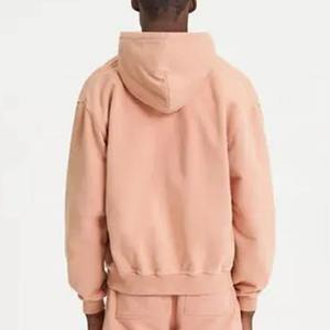 2024 Men's High Quality 100% Cotton French <b>Thermal</b> <b>Hoodie</b> Oversized Plain Heavyweight Pull Solid Fleece Hoodies Blank Print - Product Image 3