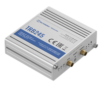 Passerelle LTE Cat 4 industrielle Teltonika TRB245, petite, durable, avec communication Ethernet et série, connecteur d'alimentation sécurisé, fabriquée en Lituanie