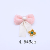 En gros, appliques et patchs animaux rembourrés en tissu, motifs chat et ours avec nœuds mignons, pour pinces à cheveux DIY, vêtements, sacs, chaussures et accessoires de loisirs créatifs