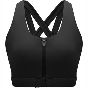 Soutien-gorge de sport à glissière pour femmes de haute qualité pour la course à pied Gym Fitness Yoga-Logo personnalisé Sportswear dans les grandes tailles respirant - Product Image 5