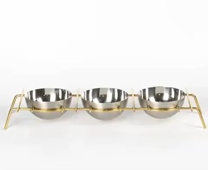 ชามสเตนเลสสตีลสีทองสำหรับตกแต่งบ้านและ2K25ในครัวตะกร้าโลหะสีทองดีไซน์ทันสมัย - Product Image 2