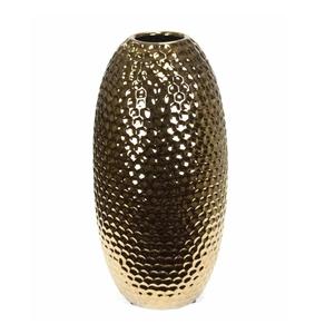 Vase en métal martelé en aluminium finition laiton antique, vase décoratif pour fleurs, pour hôtel, restaurant, exportateur en gros, usine - Product Image 1