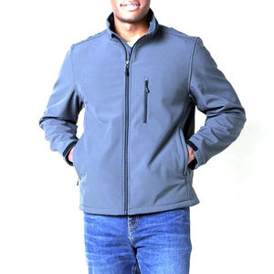 Nueva chaqueta Softshell Diseño personalizado Ropa de trabajo de invierno Hombres a prueba de viento Impermeable Fleece Zip Up Soft Shell Jacket - Product Image 1