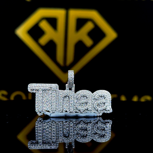 Pendentif Hip Hop personnalisé avec numéro, personnalisez votre lettre, pendentif Hip Hop pour homme avec numéro, pendentif en moissanite, bijoux Hip Hop Ice Out - Product Image 1