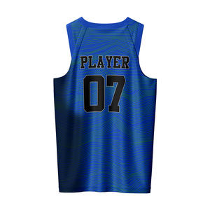 Conjunto de Uniforme de Baloncesto Reversible sin Mangas Sublimado Personalizado de Alta Calidad para Hombre, 100% Poliéster, Absorbe la Humedad y Secado Rápido - Product Image 3