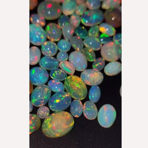 237ชิ้นโอปอลเอธิโอเปียธรรมชาติที่มีไฟ6x4 7x5 8x6 9x7 10x8มม. รูปไข่ลูกแพร์ Cabochon 174 CTS มาก iroc ขายพลอย CAB เรา $296 - Product Image 4