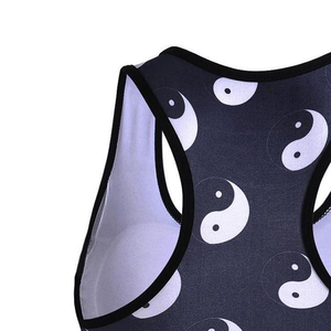 TikTok Fashion High Quality Wholesale Plus Size Seamed Breathable Women Fitness <b>Racer</b> Back Sports <b>Bra</b> Yoga Wear Front Print - Product Image 6