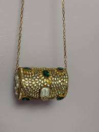 Pochette mosaïque pour femme, élégante pour les soirées et les cocktails, pochette mosaïque indienne faite à la main multicolore - Product Image 6