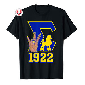 Camiseta Personalizada de Algodón Bordada con el Logo de Sigma Gamma Rho, de Alta Calidad, Antiarrugas, Ecológica y Transpirable para Mujeres Griegas - Product Image 6