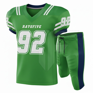 Ensemble d'uniformes de football américain à manches courtes, technologie de vêtements de sport respirants, à séchage rapide et antibactériens - Product Image 3