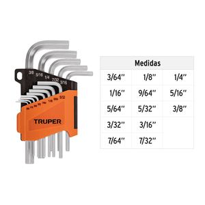 6 Set di 13 tasti a brugna standard con punta esagonale e organizzatore - Product Image 4