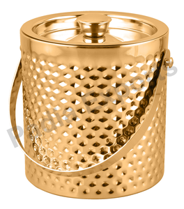 ถังใส่น้ำแข็งสำหรับตกแต่งบ้านและงานปาร์ตี้ทรงถังสีทองครึ่ง hm - Product Image 3