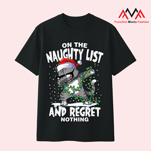 T-shirt de Noël d'anime pour les fêtes |   Chemise unisexe en coton doux avec motif Père Noël |   Fabrication directe OEM/ODM - Product Image 6