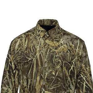 T-shirt tactique de combat camouflage vintage en coton lourd, coupe courte et carrée, lavé, imperméable, respirant et coupe-vent - Product Image 5