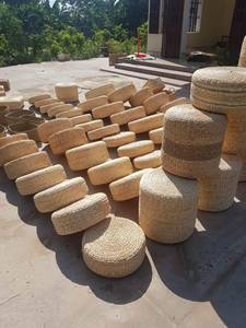 Nouveau design Siège plat avec cadre en acier et jacinthe d'eau Coussin de sol pour la décoration de la maison - Product Image 5