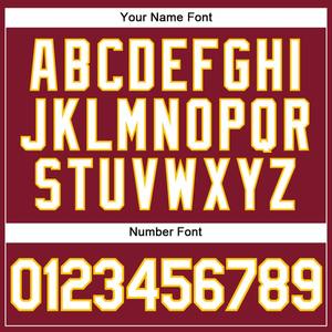 Maillot de baseball authentique Crimson personnalisé Pinstripe or-blanc - Product Image 5