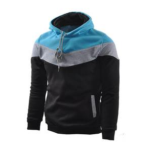Sudaderas con capucha para hombre, suéter de retazos, sudaderas con bloques de color, camisetas informales con cordón y bolsillo de cangaro, sudaderas con capucha para hombre de talla grande - Product Image 4