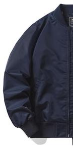 Blouson d'aviateur d'hiver en satin matelassé pour hommes style aviateur avec fermeture à glissière et toile décontractée Service OEM comprenant le logo - Product Image 2