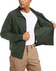 Chaqueta ajustada informal de moda para hombre, ropa deportiva de color sólido, estilo Bombardero - Product Image 4