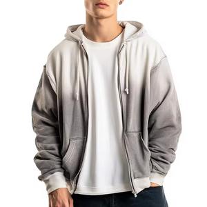Hot Sale Custom Logo Men's High Quality Zipper Hooded Sweatshirt Oversized Vintage Full <b>Zip</b> <b>up</b> <b>Hoodie</b> for Men - Product Image 2