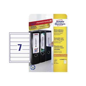 AVERY ZWECKFORM 38x192 WS File <b>Folder</b> - Product Image 1