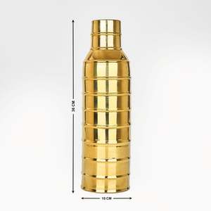 Elegant Handcrafted Brass Metal <b>Vase</b> Classic Vintage Tabletop Living Room Flower <b>Vase</b> Featuring Iron Brass Glass Aluminium - Product Image 3