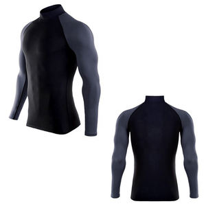 Chemises de compression pour hommes de haute qualité 100% coton grande taille impression par sublimation à motif solide en gros - Product Image 5