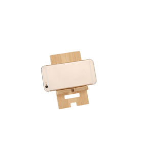 Support de téléphone en bambou avec base en bois massif, support de tablette de bureau multifonctionnel pour la charge, simple et portable - Product Image 1