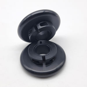 Sistema de deslizamiento de vidrio de alta calidad, un collar de tornillo, rodillo de plástico negro para transportador de vidrio - Product Image 1