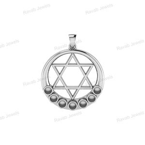 Fabricado a medida Seven Reiki Chakra Star Mandala colgante de buena calidad nuevos hallazgos de joyería de Yoga componentes de la India - Product Image 4
